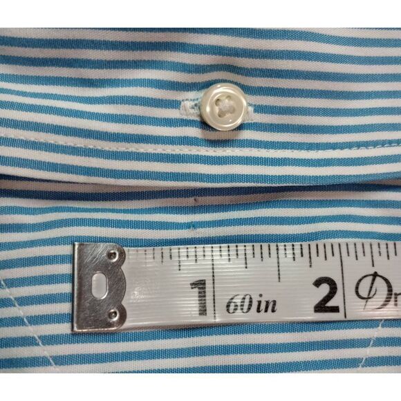 Tommy Hilfiger Shirt‎ Men's Medium Turquoise Button Front Long Sleeve - Picture 9 of 10